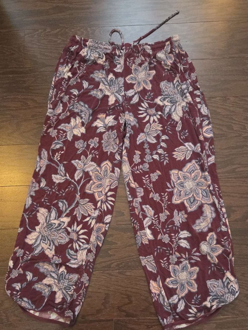 Soma Cool Nights Maroon Floral Pajama Pants